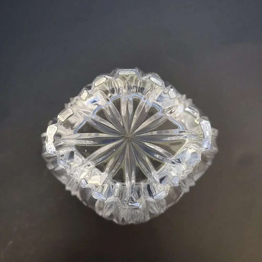 Vintage Oneida Augustina Pattern Bowl 24% Lead Crystal Germany Approx 4x4.75